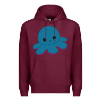 Burgundy angry blue moody reversible octopus Premium Hoodie - lanVoArt