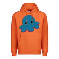 Carrot angry blue moody reversible octopus Premium Hoodie - lanVoArt