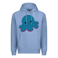 Colony Blue angry blue moody reversible octopus Premium Hoodie - lanVoArt