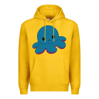 Lemon angry blue moody reversible octopus Premium Hoodie - lanVoArt