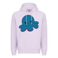 Lilac angry blue moody reversible octopus Premium Hoodie - lanVoArt