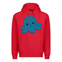Red angry blue moody reversible octopus Premium Hoodie - lanVoArt