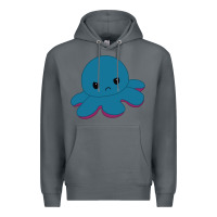 Rock angry blue moody reversible octopus Premium Hoodie - lanVoArt
