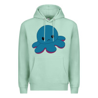 Angry Blue Moody Reversible Octopus Premium Hoodie | Teevron