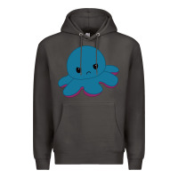 Smoke angry blue moody reversible octopus Premium Hoodie - lanVoArt
