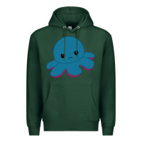 Sports Green angry blue moody reversible octopus Premium Hoodie - lanVoArt