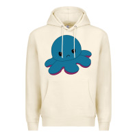 Tofu angry blue moody reversible octopus Premium Hoodie - lanVoArt