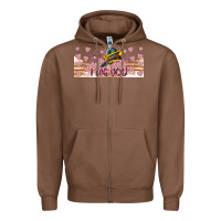 Chestnut I Dig You Valentine 16oz Zipper Hoodie - CowhideDigitalArt