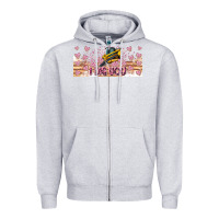 Heather Grey I Dig You Valentine 16oz Zipper Hoodie - CowhideDigitalArt