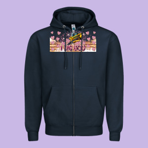 I Dig You Valentine 16oz Zipper Hoodie Designed By Cowhidedigitalart