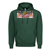 Sports Green I Dig You Valentine 16oz Zipper Hoodie - CowhideDigitalArt