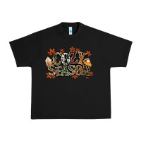 Black Cozy season Fall Urban Heavy Tee - NancyCooperArtShop