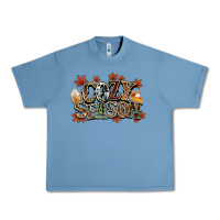 Pebble Blue Cozy season Fall Urban Heavy Tee - NancyCooperArtShop