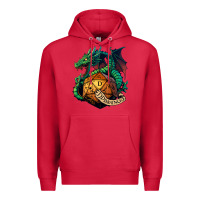Cardinal dragon and a d20 Premium Hoodie - lanVoArt