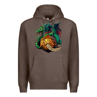 Coffee dragon and a d20 Premium Hoodie - lanVoArt