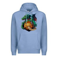 Colony Blue dragon and a d20 Premium Hoodie - lanVoArt