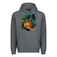 Rock dragon and a d20 Premium Hoodie - lanVoArt