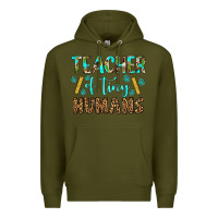 Army Green teacher of tiny humans Premium Hoodie - BundleAndBundleShop