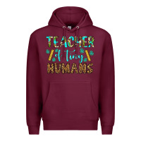 Burgundy teacher of tiny humans Premium Hoodie - BundleAndBundleShop