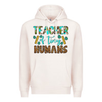 Pale Pink teacher of tiny humans Premium Hoodie - BundleAndBundleShop