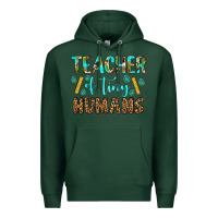 Sports Green teacher of tiny humans Premium Hoodie - BundleAndBundleShop