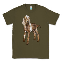 Army Green Baby Nubian Goat Classic Tee - LillyAllenDesigns