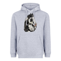 Heather Grey paint horse Heavyweight Hoodie - LillyAllenDesigns