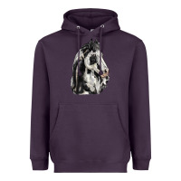 Plum paint horse Heavyweight Hoodie - LillyAllenDesigns