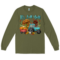 Army Green its fall yall Long Sleeve Tee - CowGirlArtShop