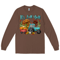 Chestnut its fall yall Long Sleeve Tee - CowGirlArtShop