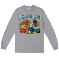 Heather Grey its fall yall Long Sleeve Tee - CowGirlArtShop