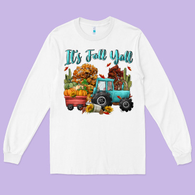 Its Fall Yall Long Sleeve Tee Designed By Cowgirlartshop