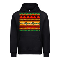 Black thunderbird bullskull Aztec pattern Urban Hoodie - BarkalooDesign