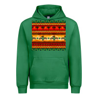 Emerald thunderbird bullskull Aztec pattern Urban Hoodie - BarkalooDesign