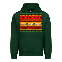 Forest Green thunderbird bullskull Aztec pattern Urban Hoodie - BarkalooDesign