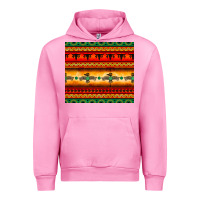 Fuchsia Pink thunderbird bullskull Aztec pattern Urban Hoodie - BarkalooDesign