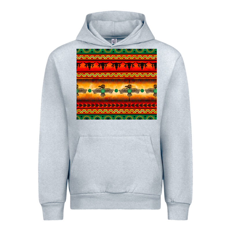 Thunderbird Bullskull Aztec Pattern Urban Hoodie by BarkalooDesign | Teevron