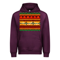 Mauve Wine thunderbird bullskull Aztec pattern Urban Hoodie - BarkalooDesign