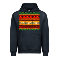 Navy thunderbird bullskull Aztec pattern Urban Hoodie - BarkalooDesign