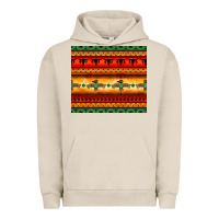 Pigment French Oak thunderbird bullskull Aztec pattern Urban Hoodie - BarkalooDesign