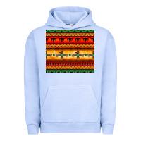 Pigment Grape Ice thunderbird bullskull Aztec pattern Urban Hoodie - BarkalooDesign