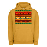 Pigment Peanut Butter thunderbird bullskull Aztec pattern Urban Hoodie - BarkalooDesign