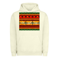 Pigment Pistachio thunderbird bullskull Aztec pattern Urban Hoodie - BarkalooDesign