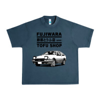 Midnight Navy initial d fujiwara tofu shop ae86 manga Urban Heavy Tee - lanVoArt