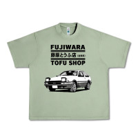 Oil Green initial d fujiwara tofu shop ae86 manga Urban Heavy Tee - lanVoArt