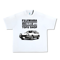 White initial d fujiwara tofu shop ae86 manga Urban Heavy Tee - lanVoArt