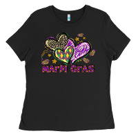 Black Mardi Gras heart Ladies Tee - LillyAllenDesigns