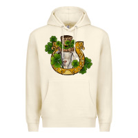 Sandshell st patricks day goat horseshoe shamrock Premium Hoodie - RanaPortraitStore