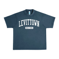 Levittown New York Ny Vintage Athletic Sports Design T Shirt Urban Heavy Tee | Teevron