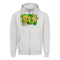Dove Grey St. Patricks Day Cna Zipper Hoodie - CowhideDigitalArt
